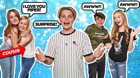 Surprising My Cousin With Piper Rockelle And The Squad Cute Reaction