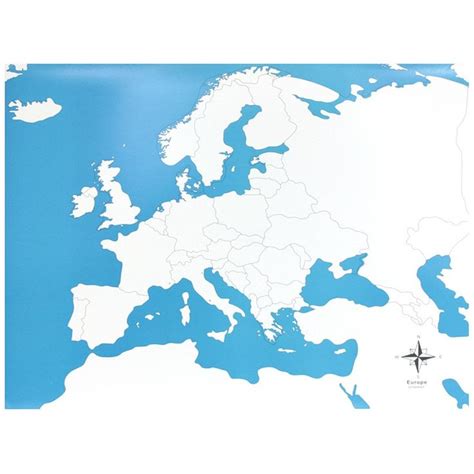 Mapa De Europa Sin Nombres Montessori Mapa De Europa Mapas Mapa Historico
