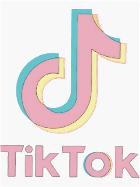 Pastel Tik Tok Logo Sticker By Zmacklowe Redbubble