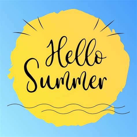 Premium Vector Hello Summer Sticker