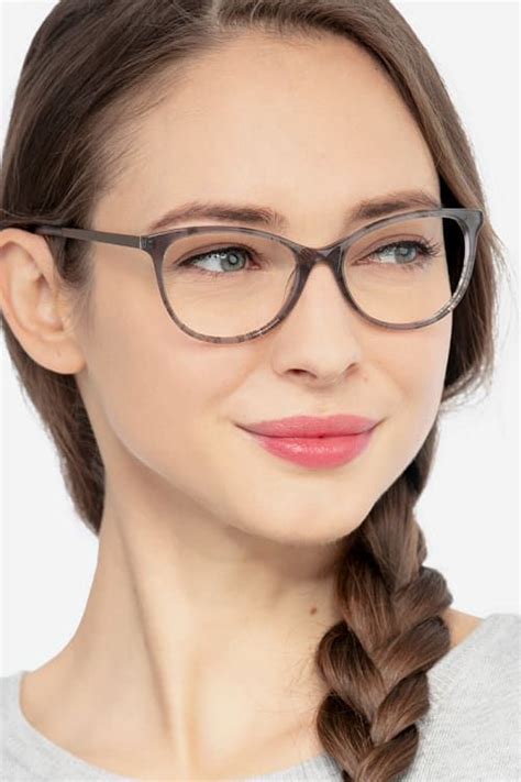 Cats Meow Cat Eye Gray Floral Glasses For Women Eyebuydirect