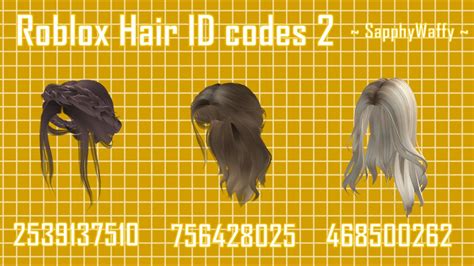 Roblox Hair Id Codes For Bloxburg Hair Codes Coding R