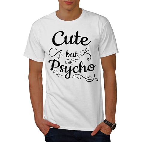 Wellcoda Cute But Crazy Mens T Shirt Funny Graphic Design Printed Tee Ebay