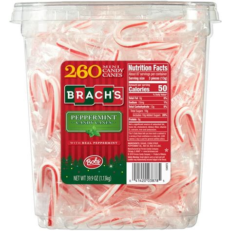 Brachs Peppermint Mini Holiday Candy Canes 260 Count