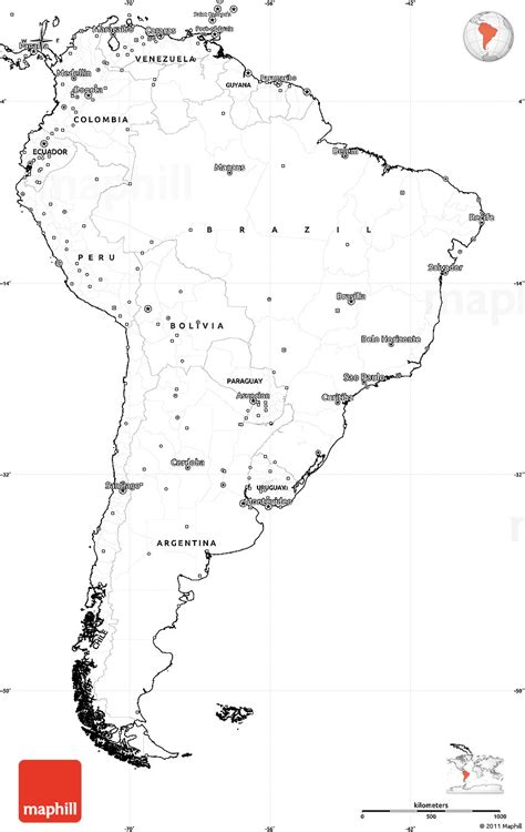 Printable Blank Maps Of South America Printable Templates