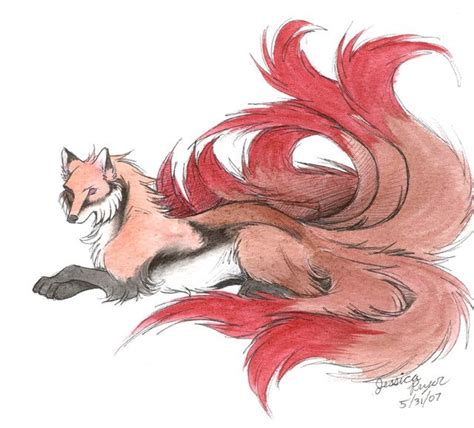 Japanese Nine Tailed Fox Legend Kitsune The Nine Tailed Fox Fox Fantasy Fantasy Art Fantasy