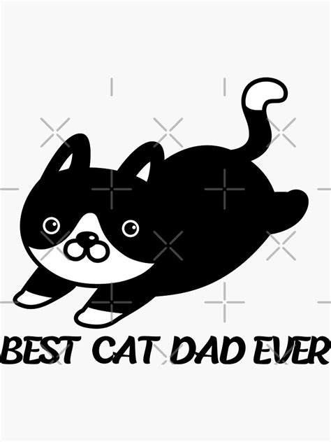 Best Cat Dad Ever Sticker For Sale By Australiapride Redbubble