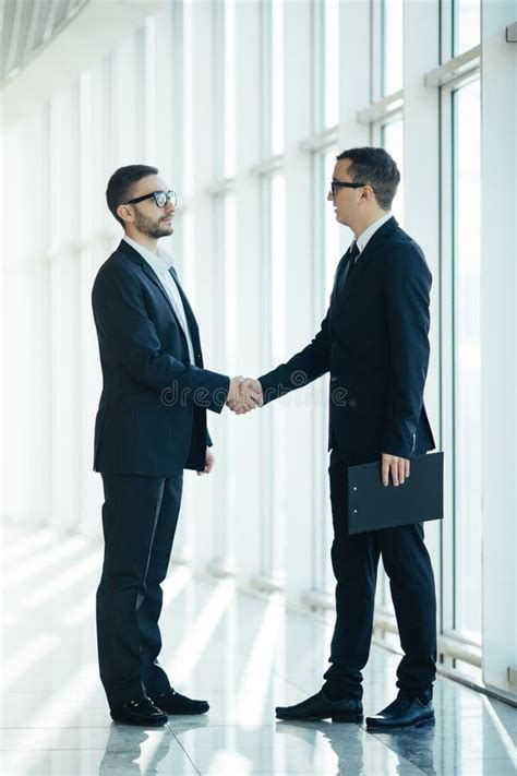 Boss And Manager Agree Handshake In Office Stock Image Image Of Male