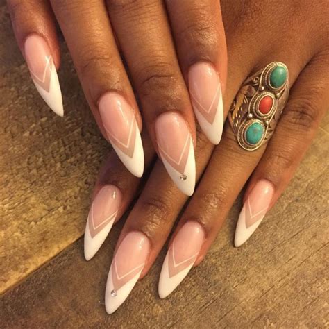 Best 70 Almond Shaped French Tip Nails 2018 French Tip Nails French
