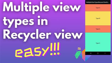 Recycler View Multiple View Type Example In Kotlin 2021 Android