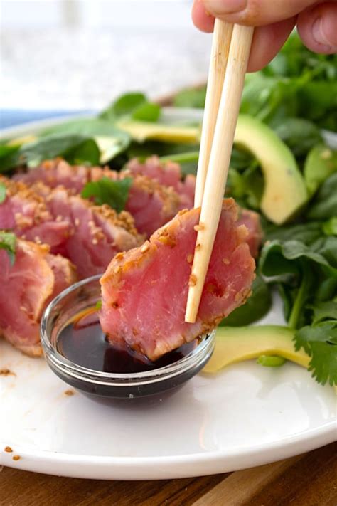Seared Yellowfin Tuna with Sesame Sauce from Key West, FL