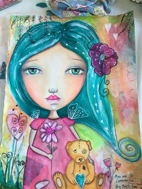 My Whimsical Girl Created At The Nest With Tamara Laporte Whimsical Art Creative Art Drawings