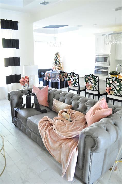 Well you're in luck, because here they come. Holiday Home Tour: Blush, Silver & Gold Decor - Monica ...