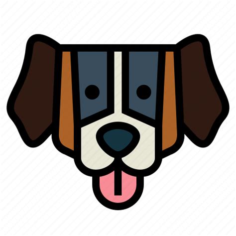 Saint Bernard Dog Pet Animals Breeds Icon Download On Iconfinder