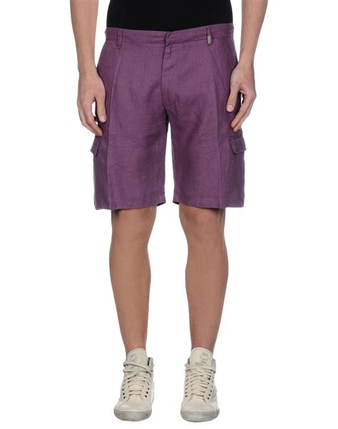 Guess Bermuda Shorts In Purple For Men Mauve Lyst