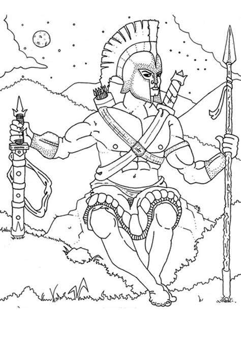 Desenho Do Ares O Deus Do Olimpo Para Colorir Deuses Olimpicos Arte De Mitologia Grega