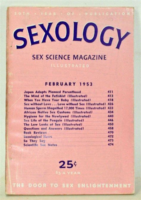 Sexology Sex Science Magazine An Authoritative Guide To Sex Education Volume 19 No 7