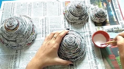 Best Out Of Waste Ideas How To Make Waste Newspaper Showpiece At Home