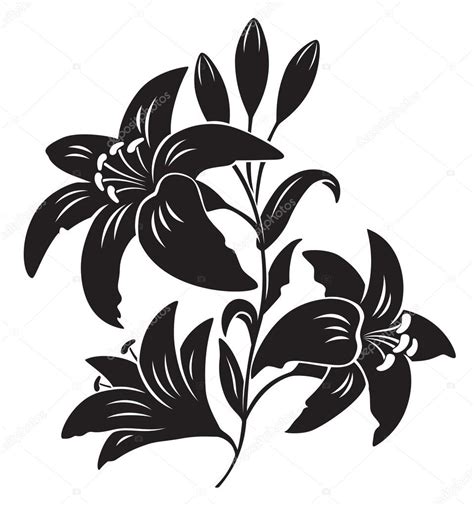 31 lily vectors & graphics to download lily 31. Silhouette of a lily flower | Silhouette of lily flower ...