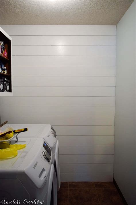Shiplap Wall In The Laundry Room 100 Room Challenge Week 4