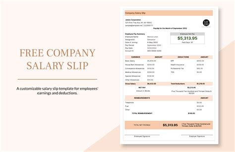 Salary Slip Template In Excel