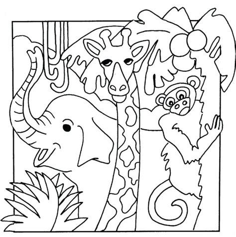 Baby Jungle Animals Coloring Pages At Free Printable