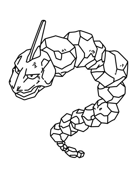 Pokemon Onix Coloring Pages Pokemon Drawing Easy
