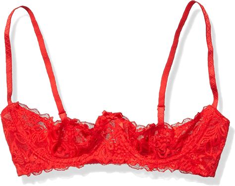 Dreamgirl Sexy Sultry Nights Open Cup Shelf Bra Lace And Bow Red 38