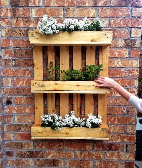 Pallet Wall Hanging Herb Or Flower Planter 25 Renowned Pallet Projects And Ideas Pallet