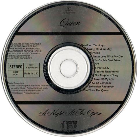 Queen A Night At The Opera Album Gallery