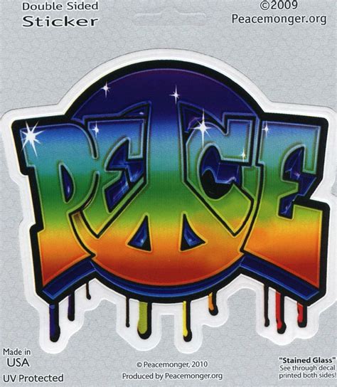 A336 Graffiti Peace Art Decal Window Sticker Peace Art Peace Sign
