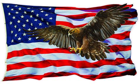 American Flag Golden Eagle V2 Decal Nostalgia Decals