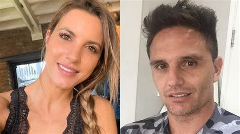 La pareja posó desde el balcón de un departamento. Lucila Vit y Rafael Olarra intercambiaron románticos ...