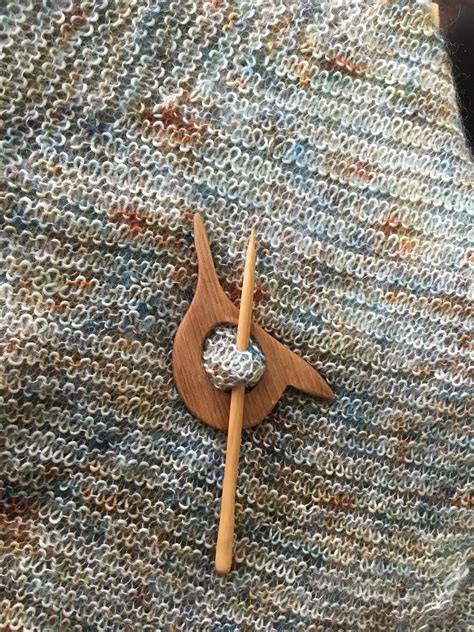 Hand Made Wooden Shawl Pin Etsy