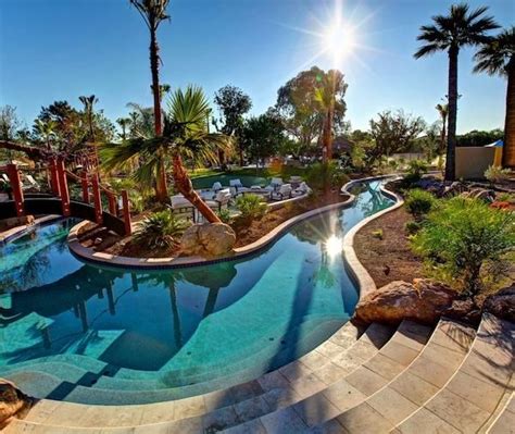 See Inside Paradise Valley Estate With Lazy River Pool In Backyard