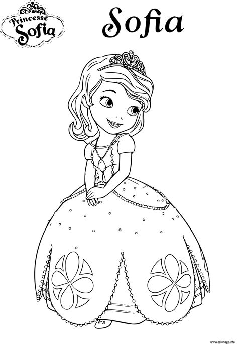 Coloriage Princesse Sofia Disney Dessin Princesse Sofia à Imprimer