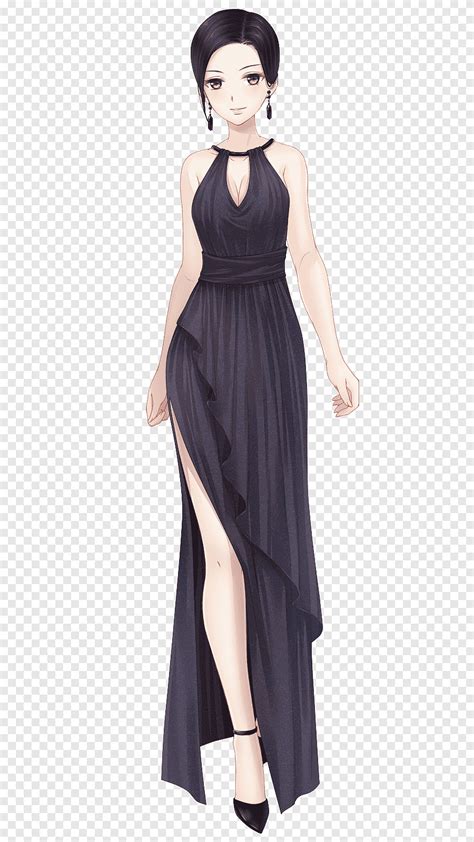 Drawing Anime Dress Manga Evening Gown Anime Manga Cartoon Png Pngegg