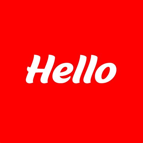 Download Hello Hello Logo Red Bg Royalty Free Stock Illustration