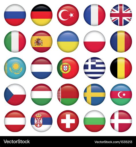 Belgium Flag Round Icon Set Of European Union Flags Round Icons