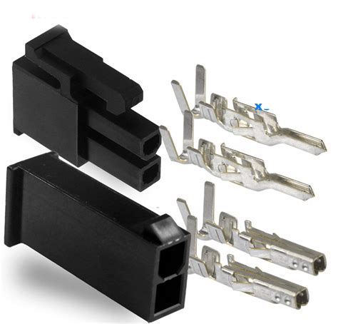 Molex 2 Pin Black Connector Pitch 420mm0165 W18 24 Awg Pin Mini Fit