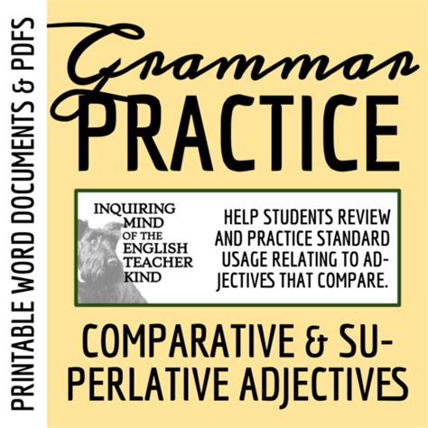 Grammar Worksheet On Comparative And Superlative Adjectives Made By
