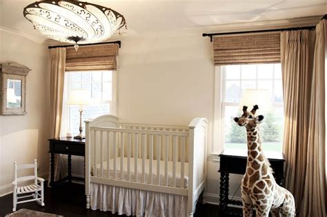 Outside mount shades are a good choice if an inside mount is not possible due to window depth or obstructions around the window frame. outside mount bamboo Roman shades | Baby room neutral ...