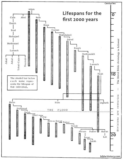 Every number has a meaning. Lifespans in Genesis - Old Testament Charts (Bible History ...