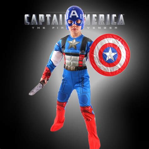 Children Avengers Captain America Costume Halloween Child Winter