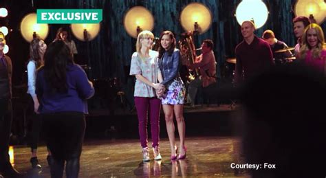exclusive glee sneak peek celebrate the 700th song and brittana s engagement glee movie
