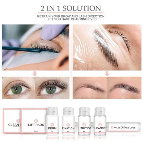 Eyebrow And Lash Lamination Kit Professional 2 In 1 Brow Eyelash Lift