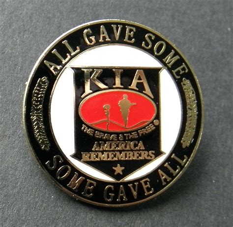 Kia America Remembers Some Gave All Lapel Pin Badge 1 Inch Cordon