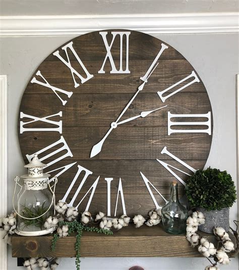 Large Wall Clock the Bailey Roman Numeral - Etsy | Large wall clock