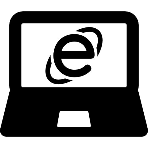Internet Explorer logo on laptop computer - Free interface ...