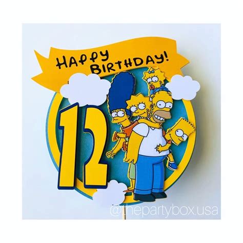 The Simpsons Cake Topper The Simpsons Birthday Party Decorations